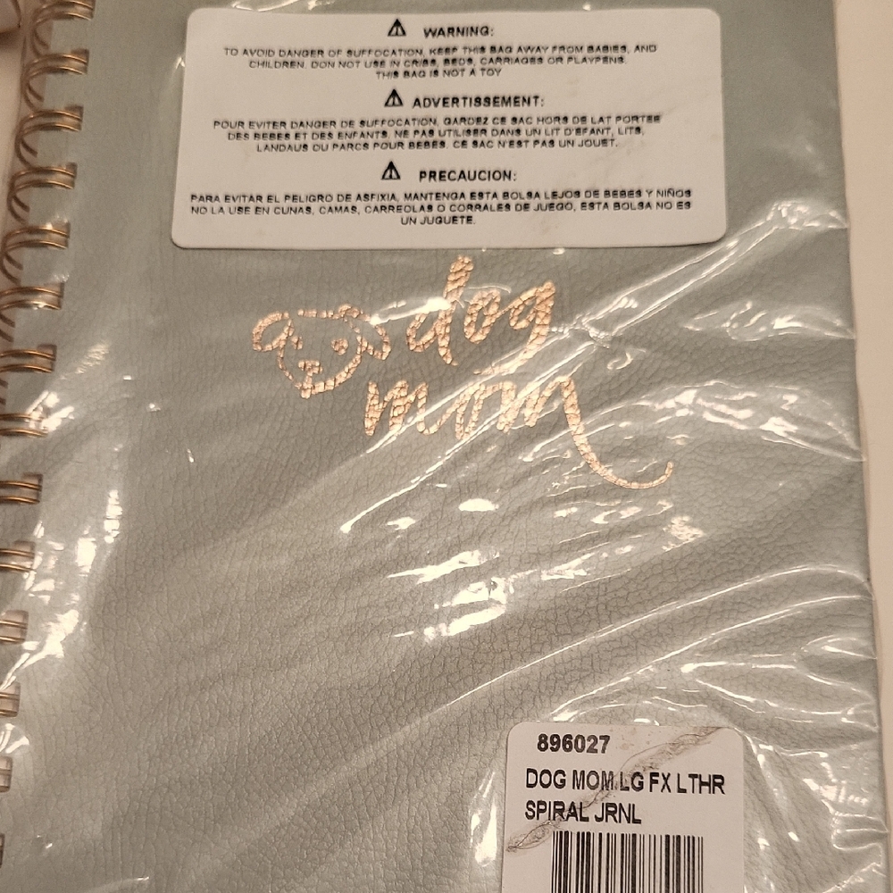 PET MOM Duo Journal Gold Script Spiral Journal Grey Comes  With Designer Pen…